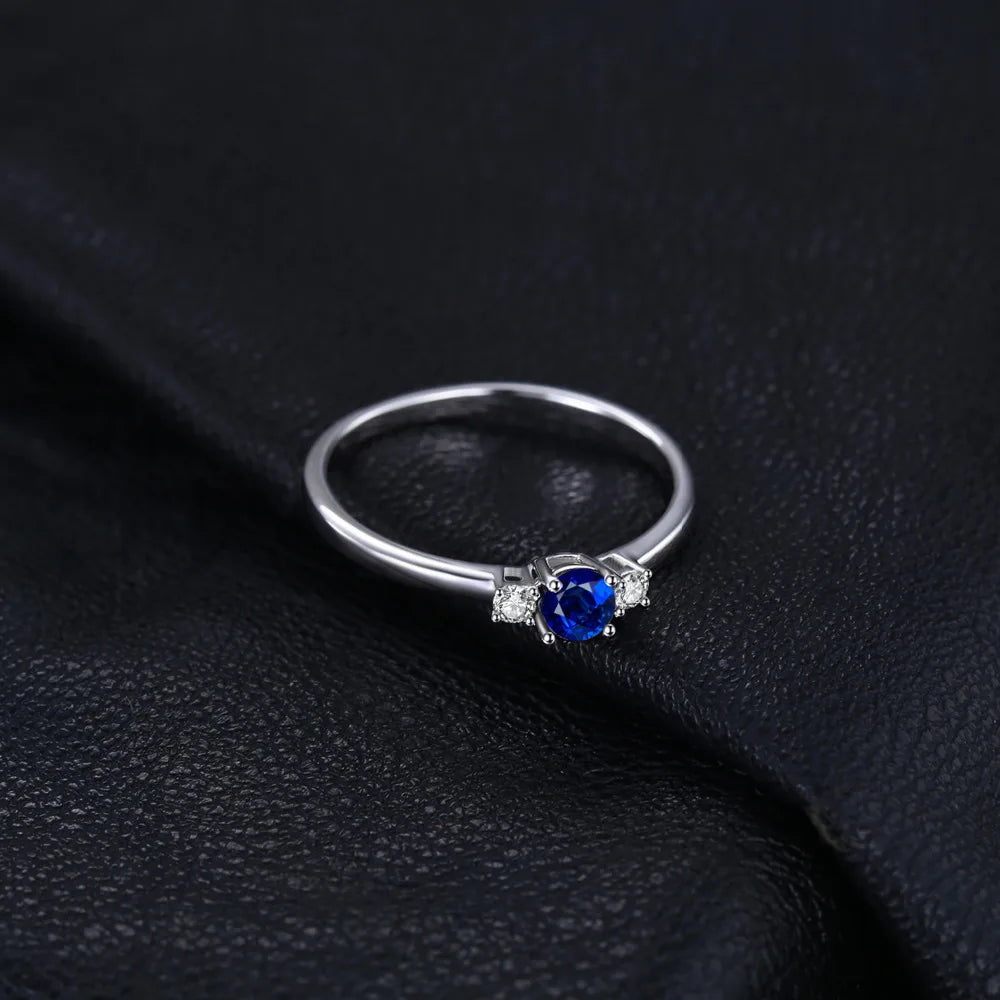 Anel de compromisso com safira azul Elysian