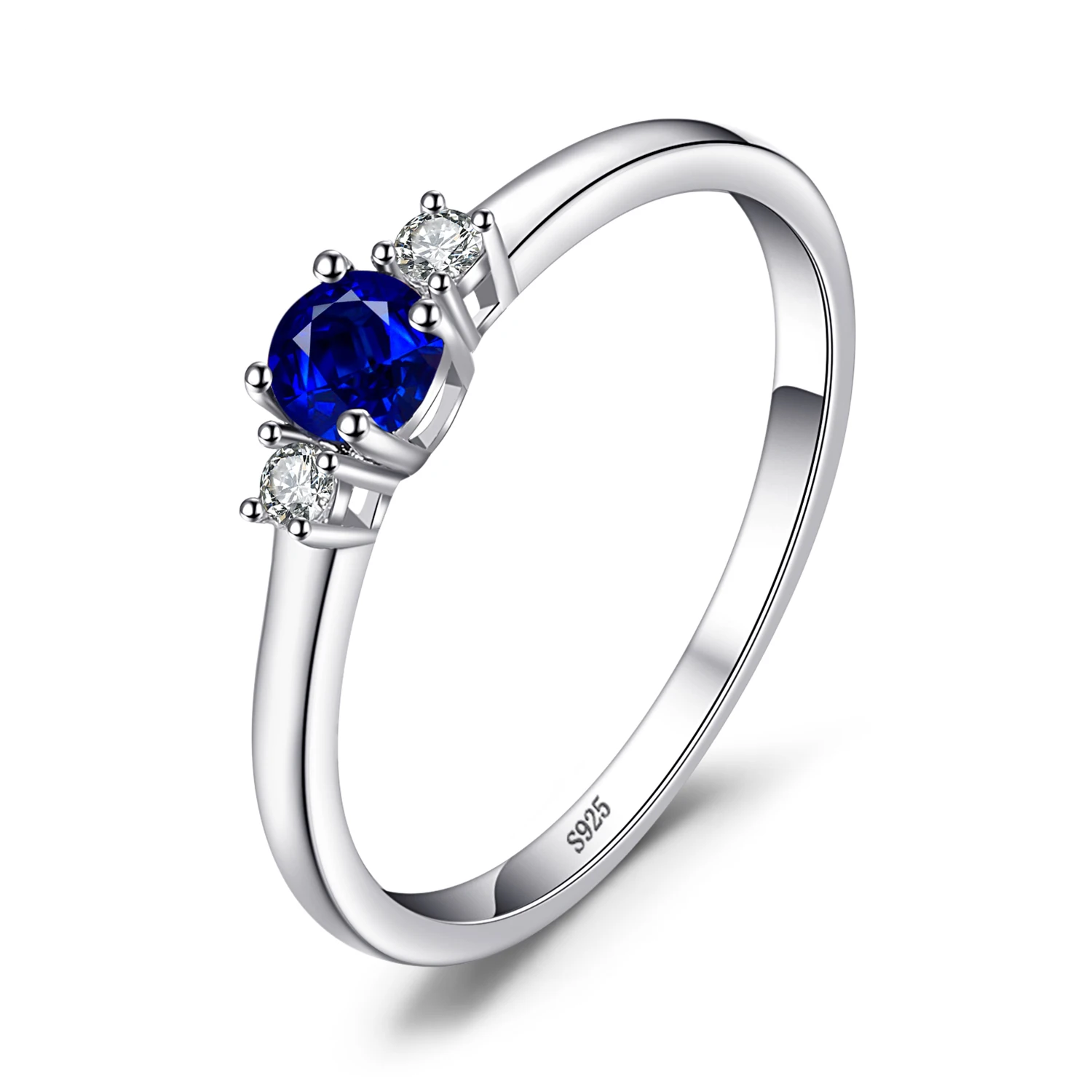 Anel de compromisso com safira azul Elysian